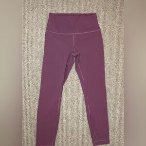 Lululemon Wunder Train Leggings HR Tight 25” in Dark Lilac Pink